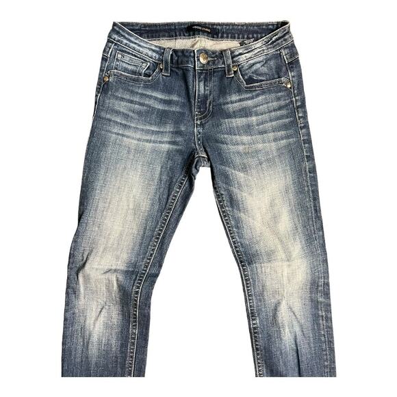 Vigoss Studio Jeans style P6138A Size 28 5/6 Fancy Stitch Embroidered Casual - Picture 2 of 7
